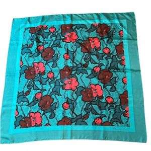 Vintage Large Christian Dior Silk Scarf